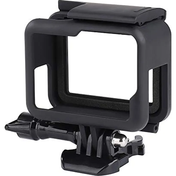 QIMEI-SHOP Gehäuse Rahmen für GoPro Hero 7/6/5/(2018) Black, robustes Schutzgehäuse mit präzisen Ausschnitten und Montagezubehör, schwarz