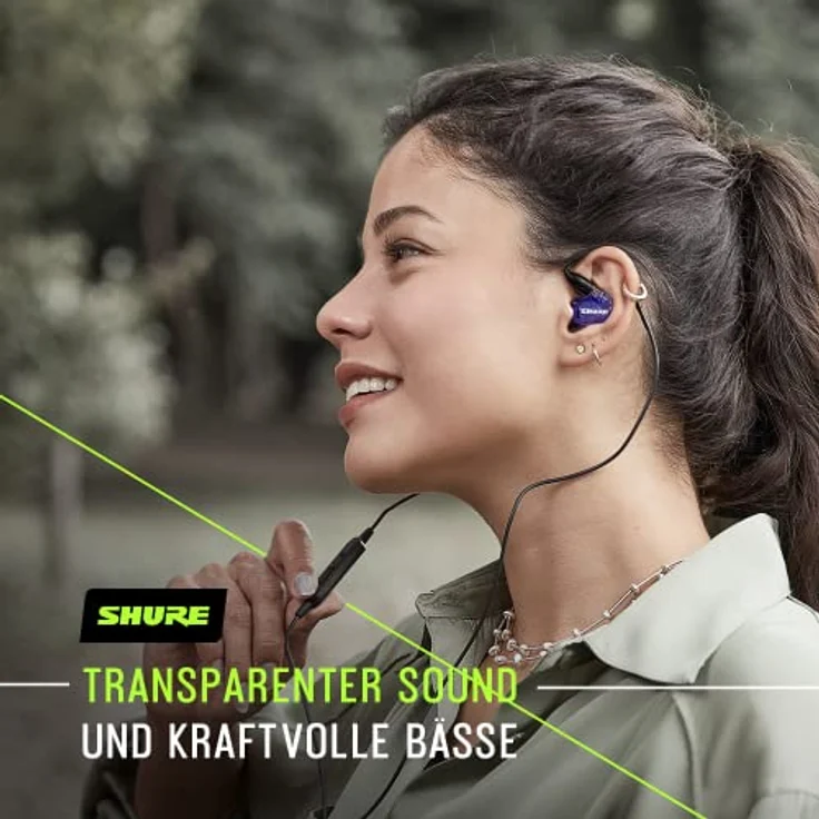 Shure SE215 Special Edition Uni Sound Isolating Ohrhörer, EIN Treiber, In-Ear, abnehmbares Kabel, transparenter Klang und kraftvolle Bässe, Musik, Videospiele, Telefonieren - Violett – Bild 3