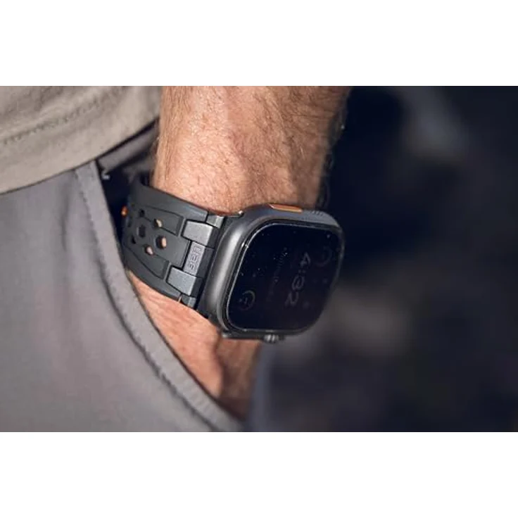 UAG Urban Armor Gear Monarch Strap für Apple Watch Ultra/42/44/45/46mm, robustes Uhrenarmband in Schwarz/Titan – Bild 3