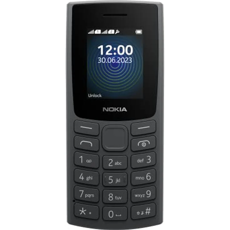 Nokia 110 Feature Phone mit integriertem MP3-Player, rückwärtiger Kamera, langlebigem Akku und Diktiergerät - Charcoal – Bild 1
