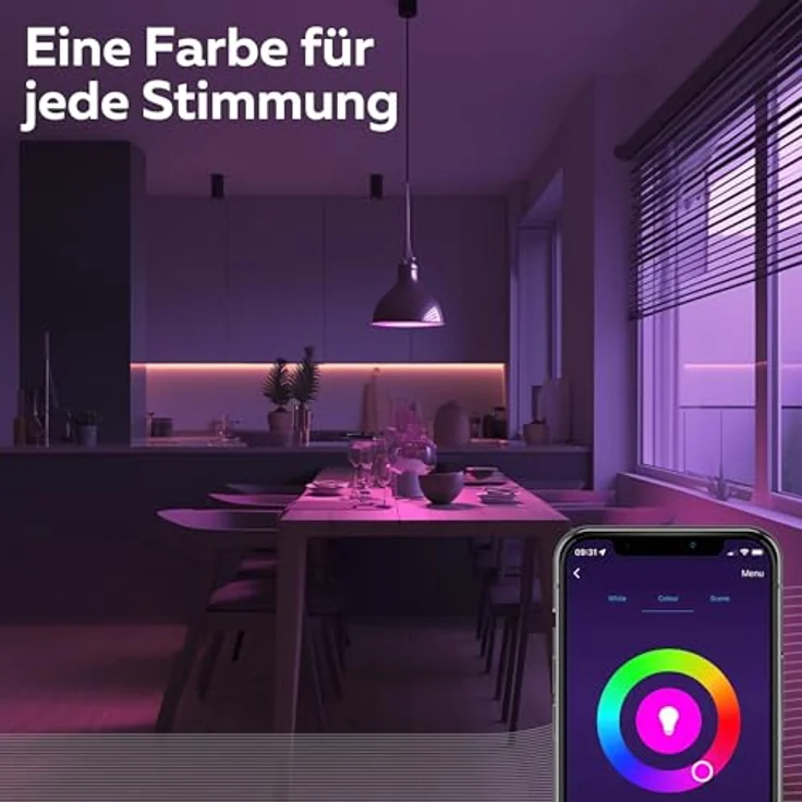 CALEX Smart WLAN Glühbirne E27 RGB, 2er Set, Dimmbar, Alexa und Google Home kompatibel – Bild 3
