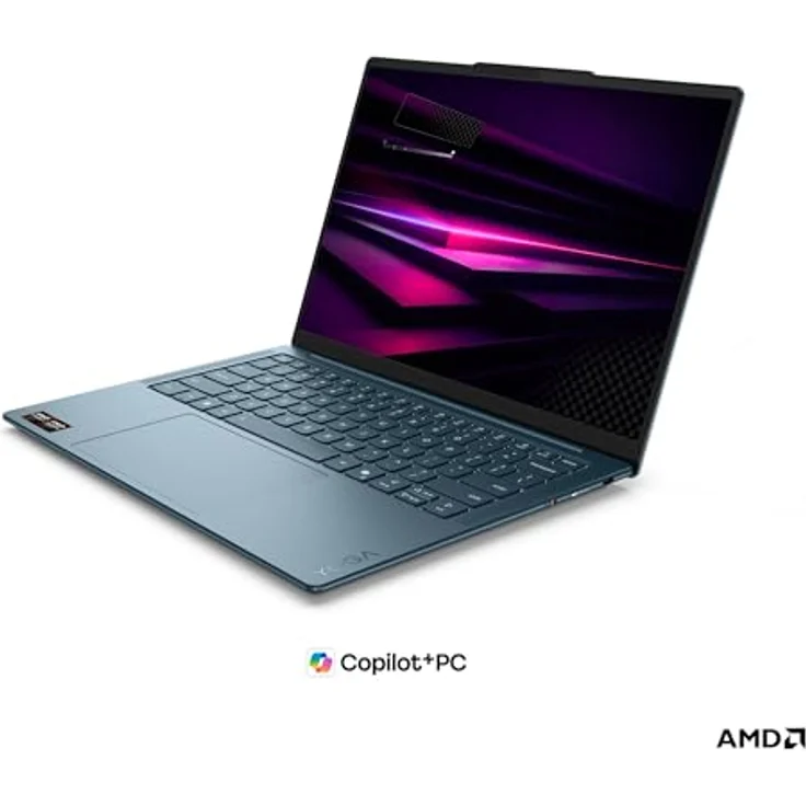 Lenovo Yoga Slim 7 Laptop | 14" 2.8K WUXGA OLED Display | AMD Ryzen 7 445 | 16GB RAM | 1TB SSD | AMD Radeon Grafik | Windows 11 | QWERTZ | Tidal Teal | 3 Monate Premium Care – Bild 2