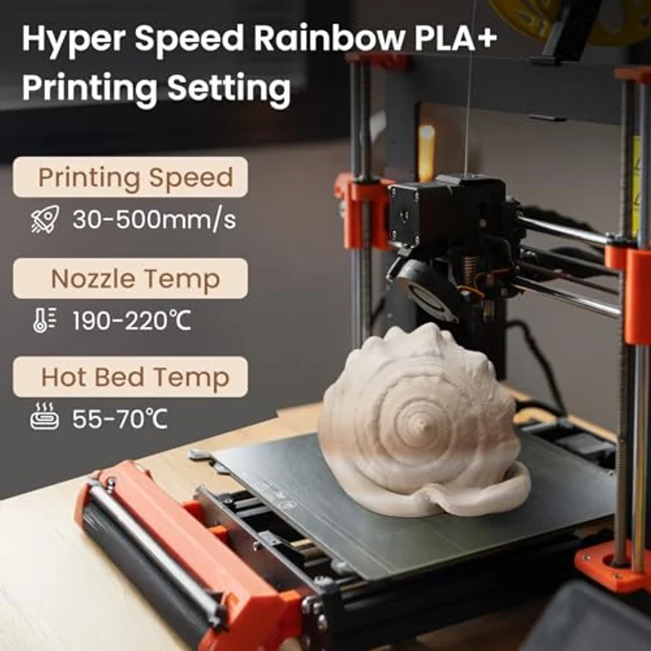 ERYONE PLA Filament 1.75 mm, 3D Drucker Filament in Rock Rainbow, Maßgenauigkeit +/- 0,03 mm, 1 kg/Spule – Bild 3