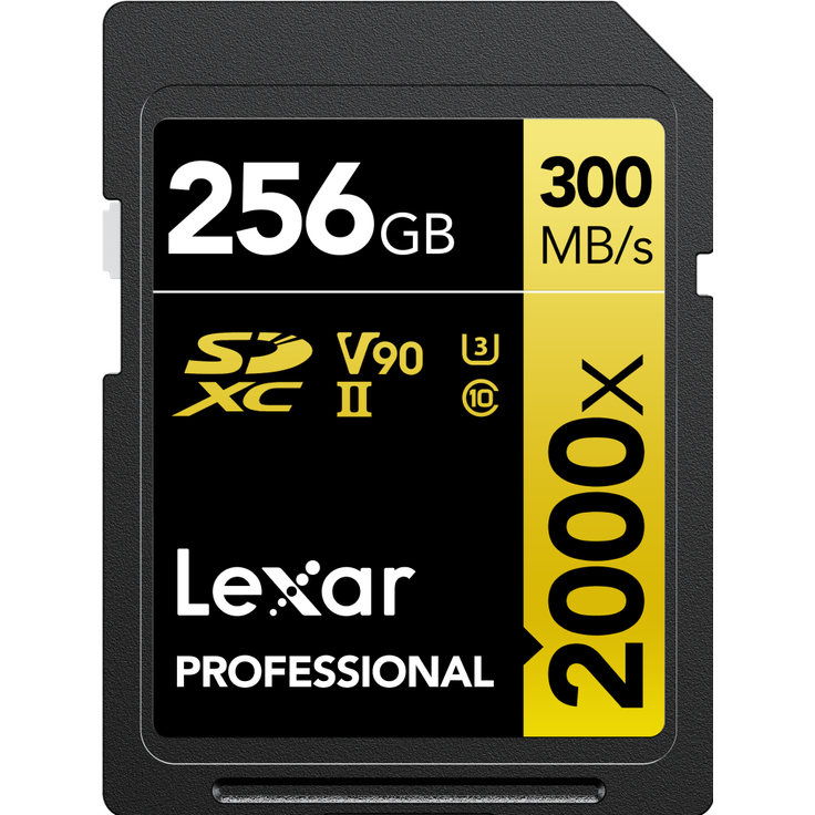 Lexar Professional Gold Series (SDXC, 256 GB, U3, UHS-II), Speicherkarte