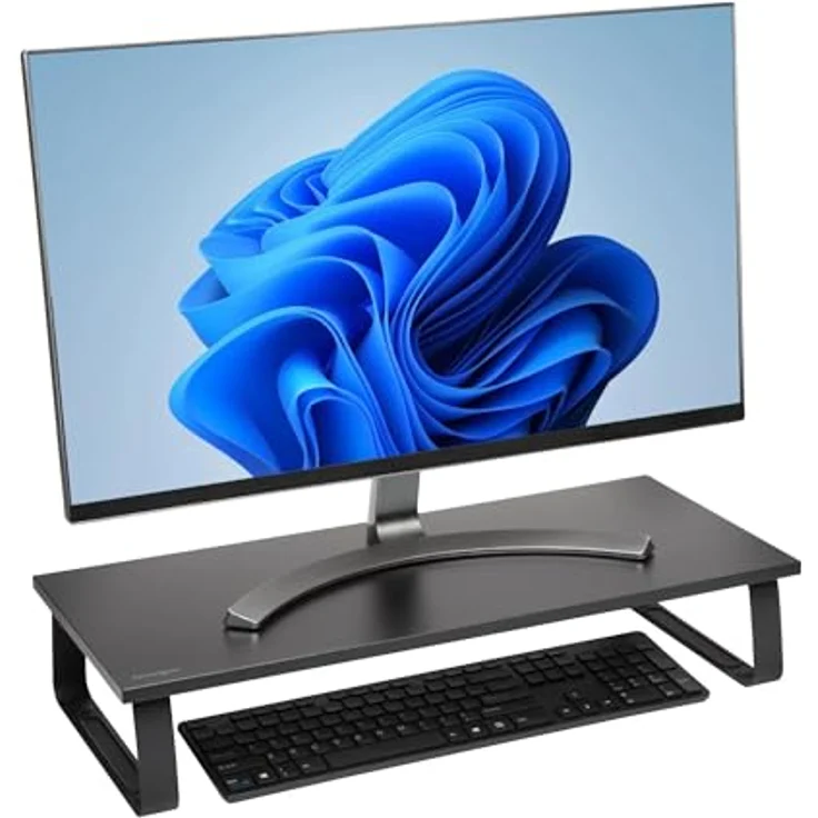 Kensington extrabreiter verstellbarer Monitorstand für Schreibtische, Tischaufsatz für große Bildschirme bis 32 Zoll, K55726EU – Bild 2