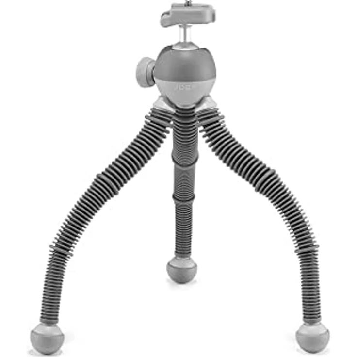 JOBY PodZilla Large Flexibles Stativ mit Kugelkopf, Phone Stativ von den GorillaPod Entwicklern, kompatible mit iPhone, Smartphones, kompakte spiegellose Kameras,Geräte bis zu 2,5 kg, Grau – Bild 1