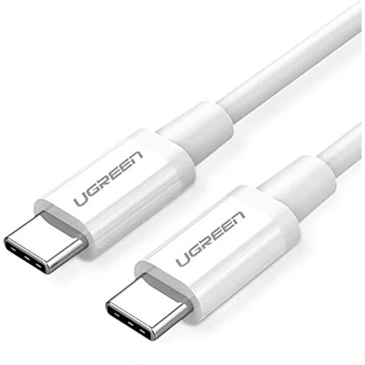 Ugreen USB-C to USB-C Kabel 1m, schnelles Laden und Datenübertragung bis 40 MB/s, weiß – Bild 1
