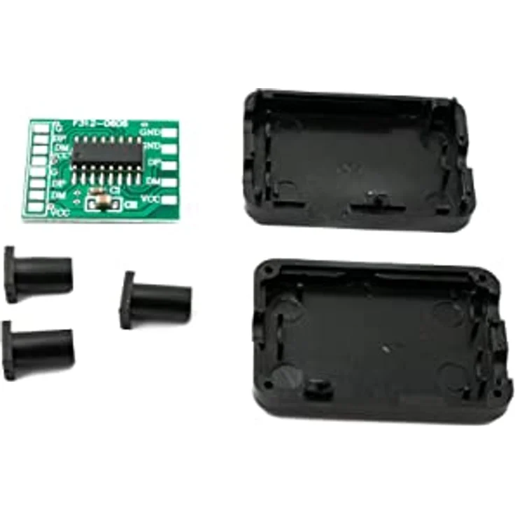 System-S USB 2.0 PCBA Hub 1 zu 2 Splitter mit Hülle Leiterplatte Adapter in Schwarz – Bild 2