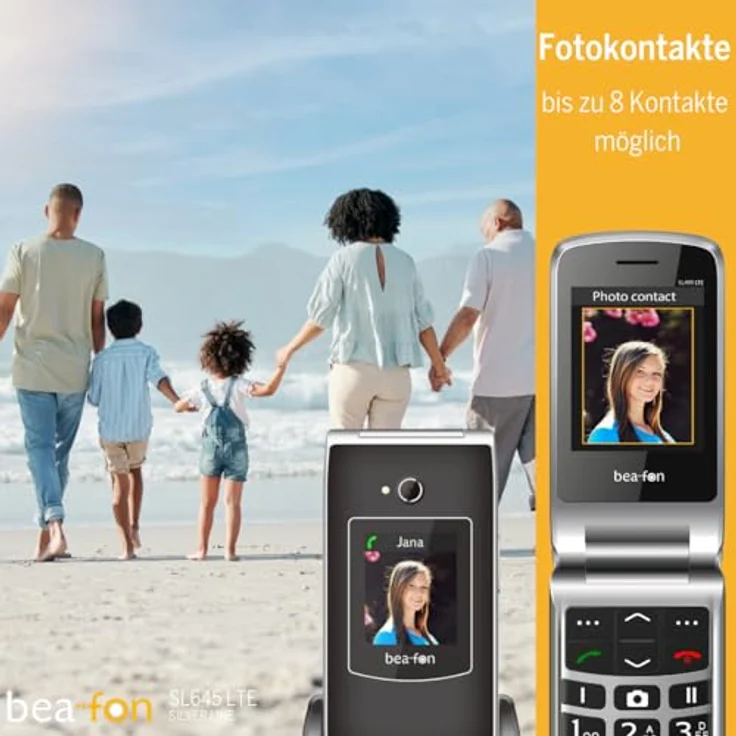 Beafon SL645 4G Smartphone, 2,8 Zoll TFT Display, 1,3 MP Kamera, Single SIM, Schwarz/Silber – Bild 5