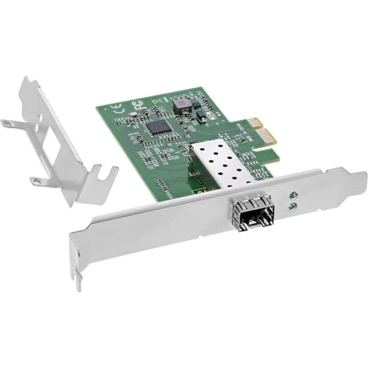 InLine Gigabit Netzwerkkarte, Mini PCI Express mit SFP-Slot, 1 Gb/s, kompatibel mit Windows/Linux/FreeBSD – Bild 1
