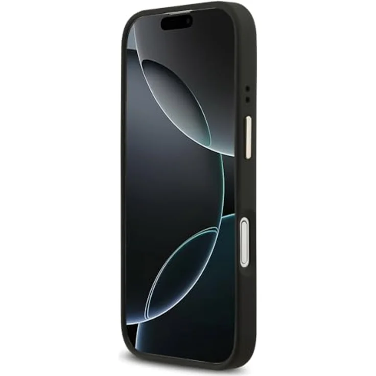 CG MOBILE Guess 4G Strass-Logo Hülle mit großen Metallknöpfen, kompatibel mit MagSafe für iPhone 17, Schwarz – Bild 5