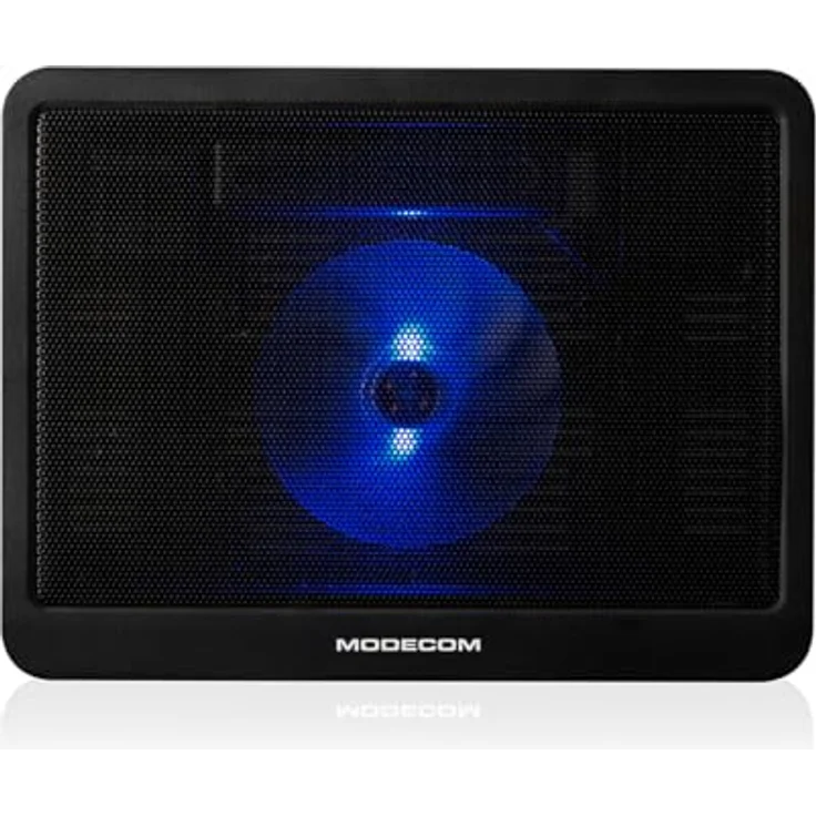 MODECOM CF13 Laptop Kühlpad bis 14 Zoll, ergonomische Kühlung mit leisem USB-Lüfter, rutschfeste Oberfläche, schwarzes Cooling Pad – Bild 1