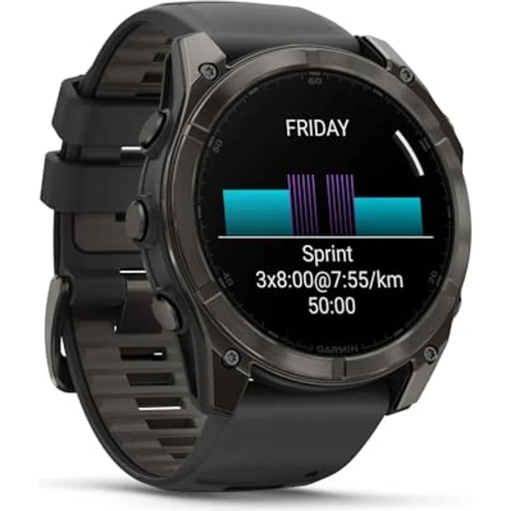 Garmin fēnix® 8 AMOLED 51mm Smartwatch, Multisport-GPS mit AMOLED-Display, wasserdicht bis 10 ATM, Musikstreaming und Garmin Pay – Bild 3