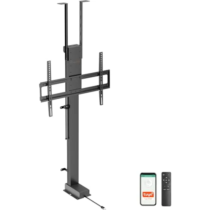 EasyLife EL-LM-SHND88S, motorisierter TV Lift mit Smart Home Funktion, elektrisch ausfahrbar & absenkbar, für 43-88 Zoll, VESA bis 600x400, schwarz
