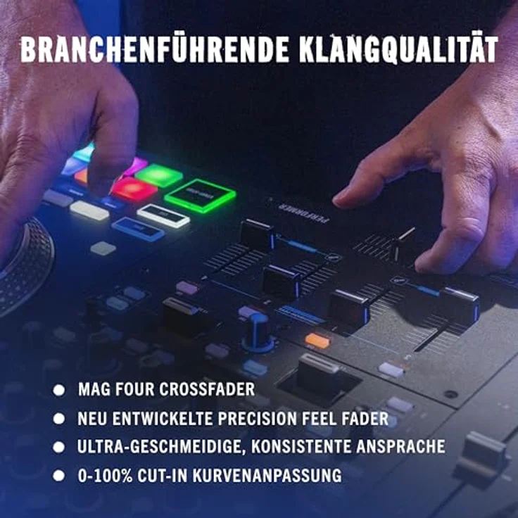 Rane PERFORMER 4-Kanal motorisierter DJ Controller - 7" Platters mit Displays, Precision Feel Fader, Stem-Split, Effekte, Serato DJ Pro Freischaltung - Robuste Metallverarbeitung – Bild 5