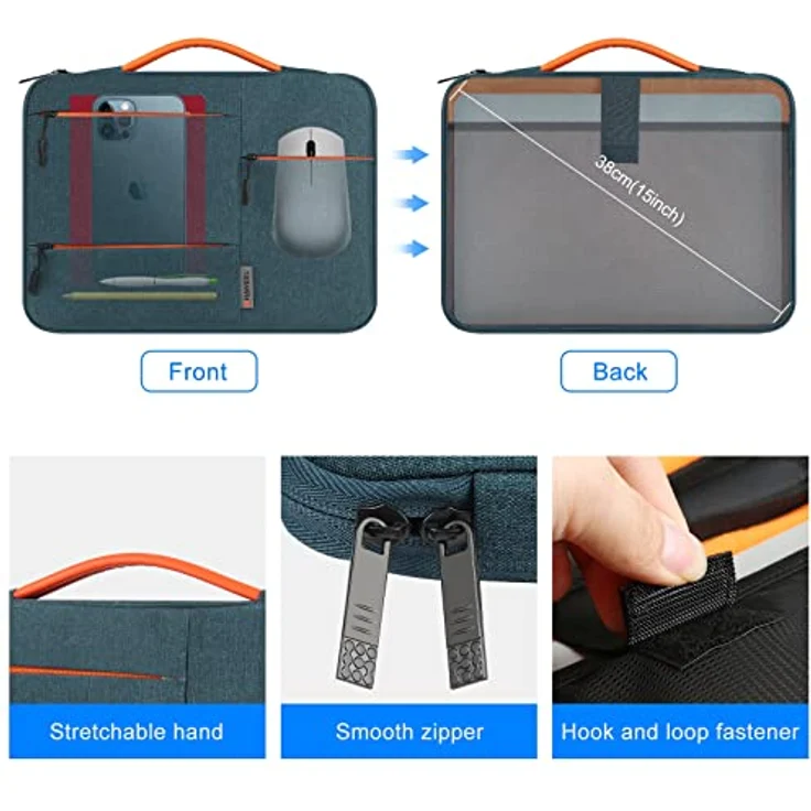 König Design Laptoptasche Laptophülle 13 Zoll - 13,5 Zolll stoßfeste Notebooktasche Laptop Schutzhülle Notebook Sleeve Hülle PC Laptop Schutztasche Navy Blau – Bild 3