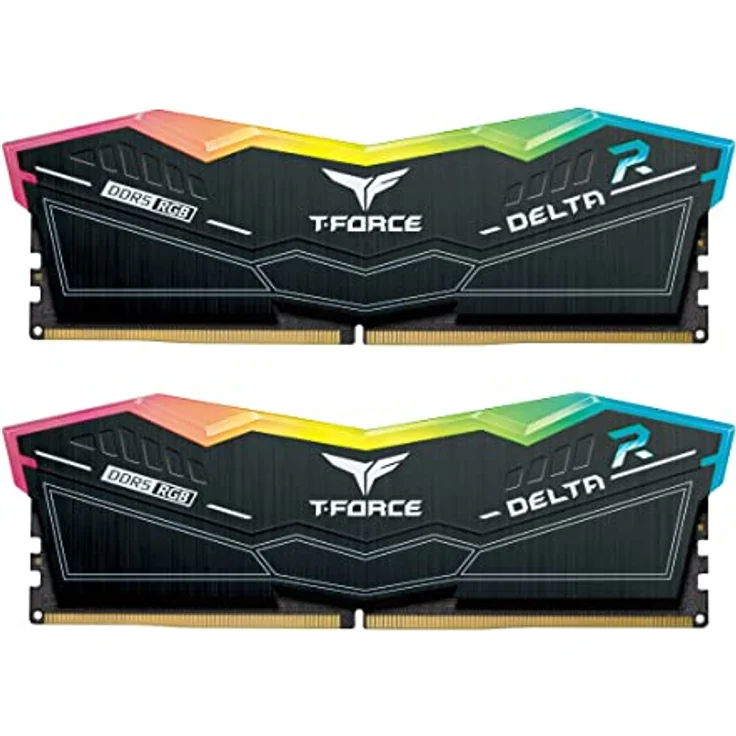 Team T-FORCE Delta RGB Schwarz 32GB Kit DDR5 (2x16GB) 7200MHz, CL34, FF3D532G7200HC34ADC01 – Bild 1