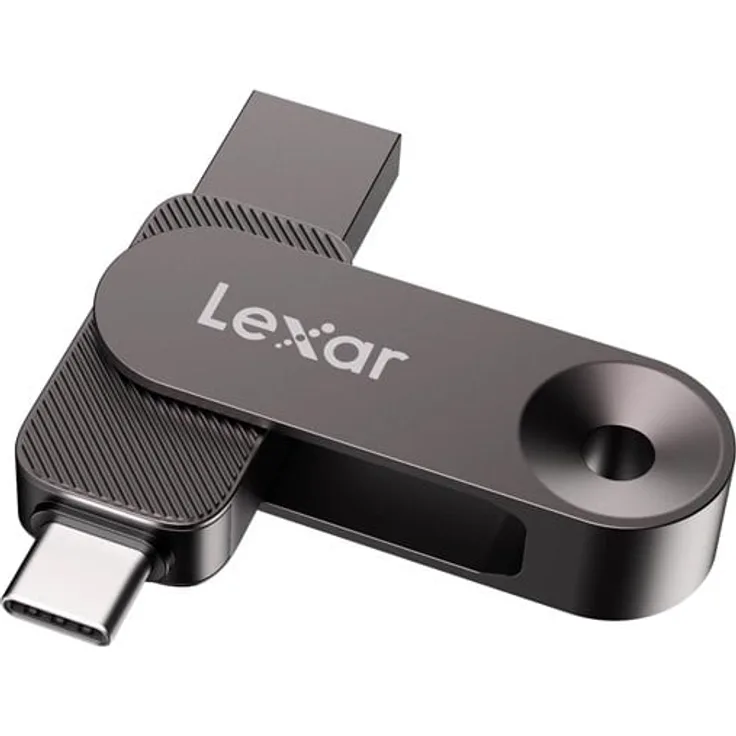Lexar JumpDrive SSD Dual Drive D500, 512GB USB-Stick mit USB 3.2 Gen 1, bis zu 400MB/s, schwarz/grau
