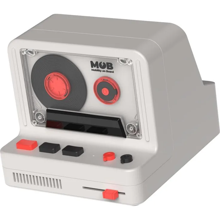 Mobility on Board Retro Lautsprecher RS-80 grau (12 h, Akkubetrieb), Bluetooth Lautsprecher