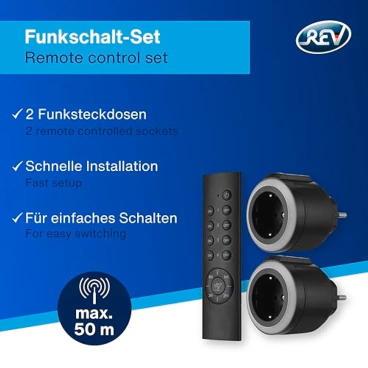 REV Funk-Schalt-Set 2 + 1 COMFORT anthrazit – Bild 3