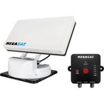 Megasat Traveller-Man 4, vollautomatische Satellitenantenne mit Twin-Anschluss und Auto-Skew GPS, flach und kompakt, ideale Lösung für Caravan und Wohnmobil