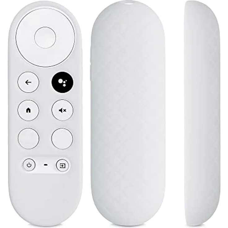 kwmobile Hülle Fernbedienung kompatibel mit Google Chromecast 2020 4K / Chromecast 2022 HD - Weiß, Silikon Case für TV Zubehör – Bild 2