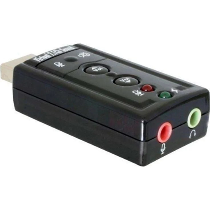 USB Sound Adapter 7.1 - DeLock -Virtual 7.1 Sound - Xear 3D Sound - mit Funktionstasten - zusätlicher Soundadapter - ideal für Skype – Bild 2