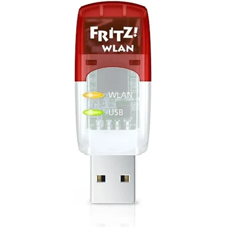 AVM WLAN-Stick AC 430 Internationale Version (USB, WLAN, Wi-Fi 5 (802.11 ac), 583 Mbit/s), rot/weiß – Bild 2