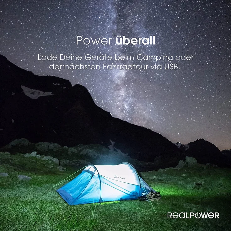 RealPower PB-20k PD Mobiles Ladegerät, 2 USB Ports, USB C sowie Lightning Ein-/Ausgang und Power Delivery, Powerbank, 20000 mAh, schwarz (306949) – Bild 9