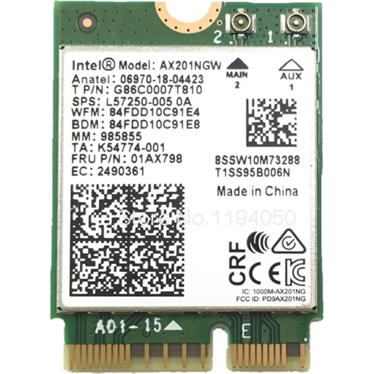 Intel Wi-Fi 6 AX201 - Netzwerkadapter - M.2 2230 (CNVio2) - 802.11ac, Bluetooth 5.0, 802.11ax – Bild 2