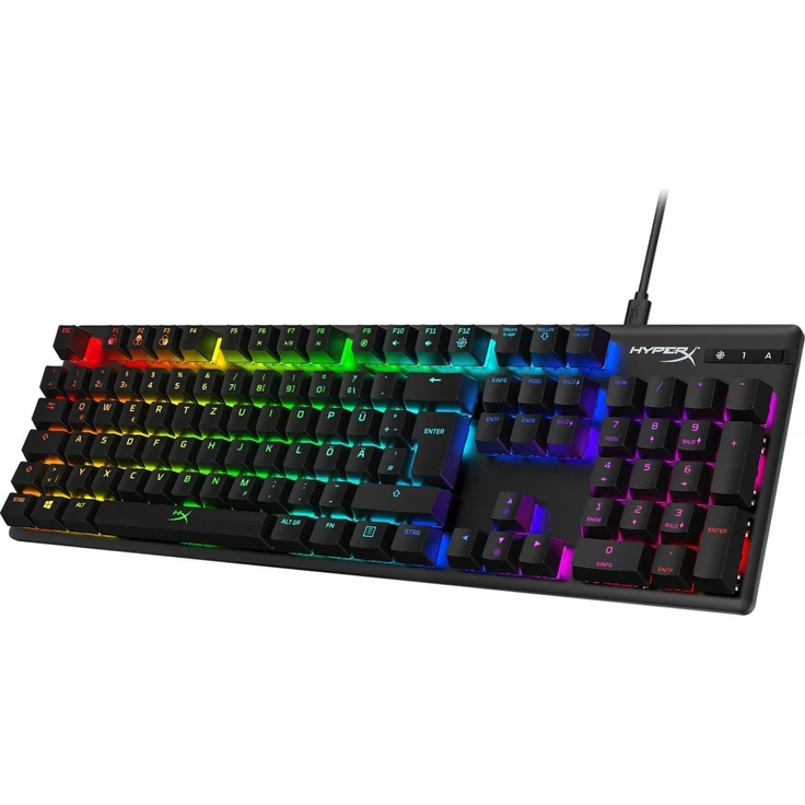 HyperX Alloy Origins - Tastatur - backlit - USB - Deutsch QWERTZ - HyperX Red (HX-KB6RDX-DE) – Bild 3