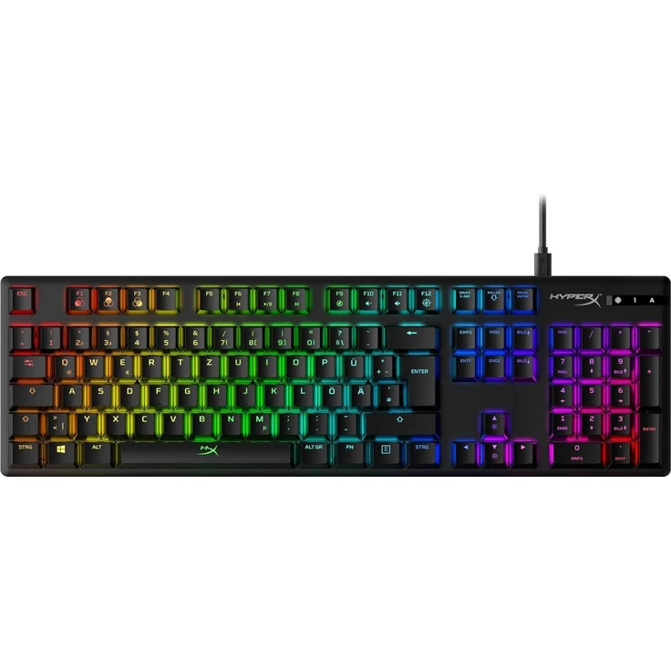 HyperX Alloy Origins - Tastatur - backlit - USB - Deutsch QWERTZ - HyperX Red (HX-KB6RDX-DE) – Bild 1
