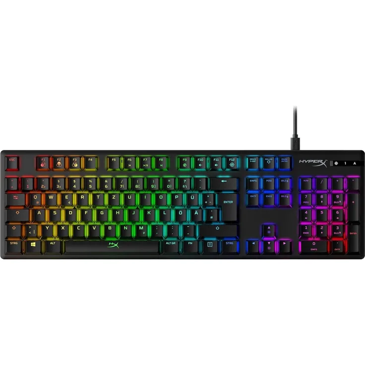 HyperX Alloy Origins - Tastatur - backlit - USB - Deutsch QWERTZ - HyperX Red (HX-KB6RDX-DE)
