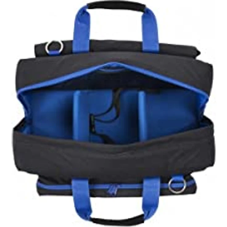 CamRade transPorter Large, Kamera Schultertasche für Videokameras bis 52 cm, wasserabweisend, Schwarz Blau – Bild 3