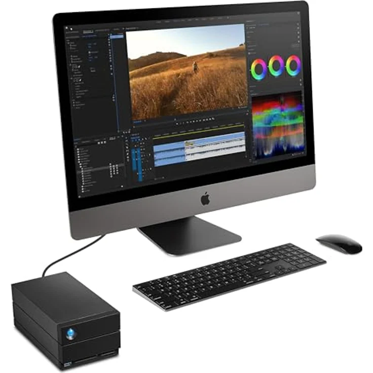LaCie 2big Dock v2, 60 TB Disk-Array mit Thunderbolt 3 und USB 3.1, Desktop Schwarz – Bild 9