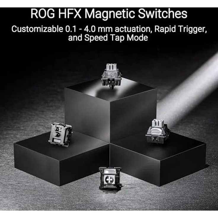 Asus ROG Falchion ACE HFX DE Gaming-Tastatur, kompakte 65 % Tastatur mit vorgelubten ROG NX-Schaltern und interaktivem Touchpanel, schwarz – Bild 4