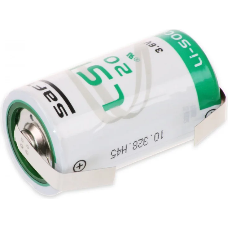 SAFT Lithium-Batterie LSH 20-CNR D, 3,6 V, 13000 mAh, mit U-Lötfahne für hohe Laufzeit