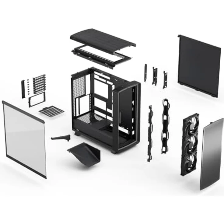 Fractal Design Summit Ambience Blackout TG, PC-Gehäuse für ATX und eATX Mainboards, 7 Lüfterplätze, schwarz – Bild 21