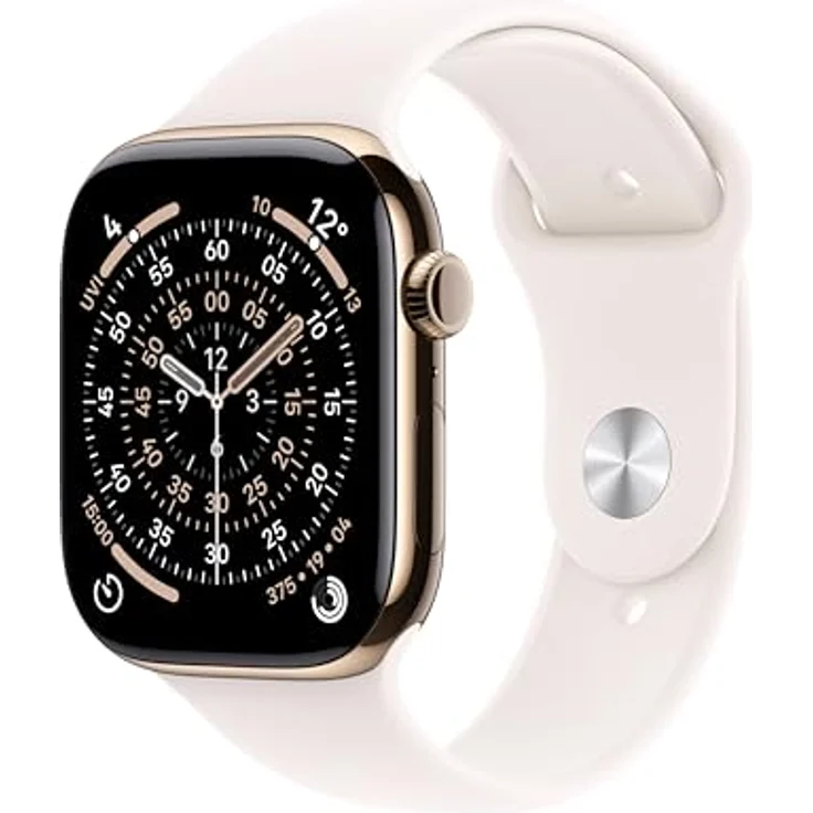 Apple Watch Series 11 Cellular, 46 mm, Titangehäuse Gold, Sportarmband Blassrosa - M/L – Bild 1