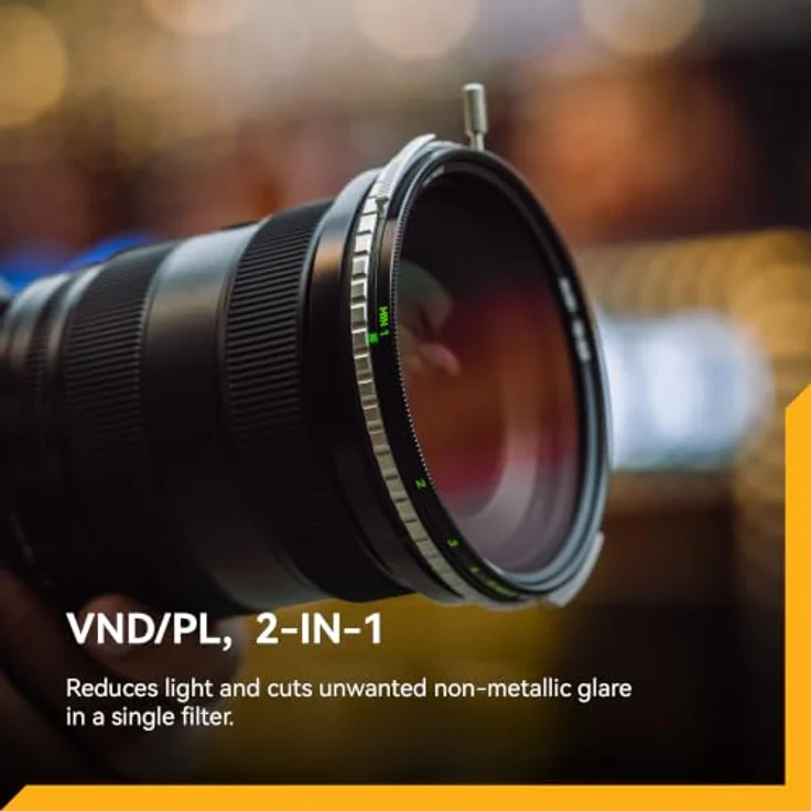 NiSi True Color VND/PL 1-5 Stops 49mm, Kombinationsfilter für Lichtreduktion und Reflexionskontrolle – Bild 2