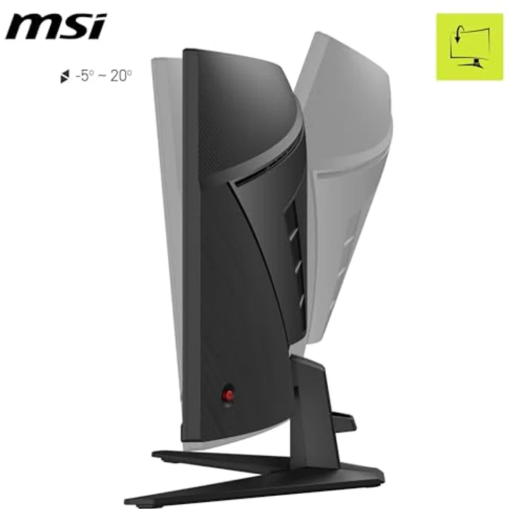 MSI MAG 346CQ, 34-Zoll UWQHD Curved Gaming Monitor, 3440 x 1440, 180Hz, 1ms, HDR Ready, Schwarz – Bild 3