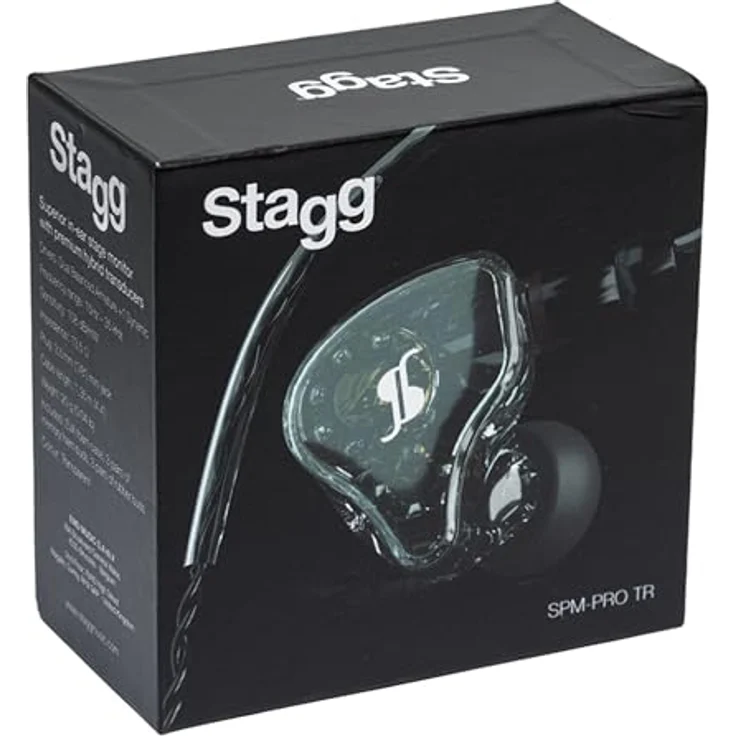 Stagg SPM-PRO TR, professionelle In-Ear Kopfhörer mit 2 Balanced Armature Treibern und transparentem Design – Bild 5