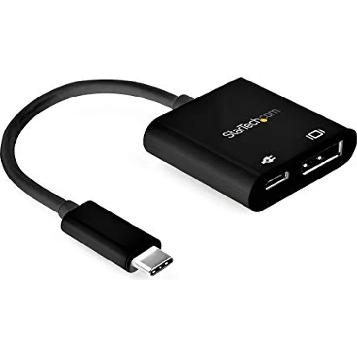 StarTech.com USB-C auf DisplayPort Adapter mit Power Delivery - 8K 60Hz /4K 120Hz USB-C auf DP 1.4 Alt Mode Videoadapter mit 60W PD Pass-Through Laden - HBR3 - Thunderbolt 3 Kompatibel (CDP2DP14UCPB)