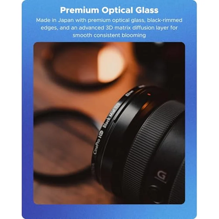 Hoya CineProHD BlackMist 67mm 1/8, Kamera-Filter für filmische Effekte mit Glanzlichtern und Weichzeichnung – Bild 4