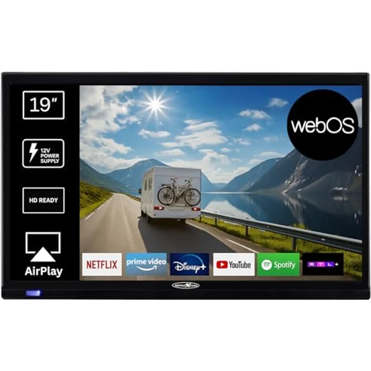 REFLEXION LED19iBT, mobiler 19 Zoll HD-Ready Smart TV mit WLAN, 2x HDMI, 2x USB, CI+ Modulschacht – Bild 1