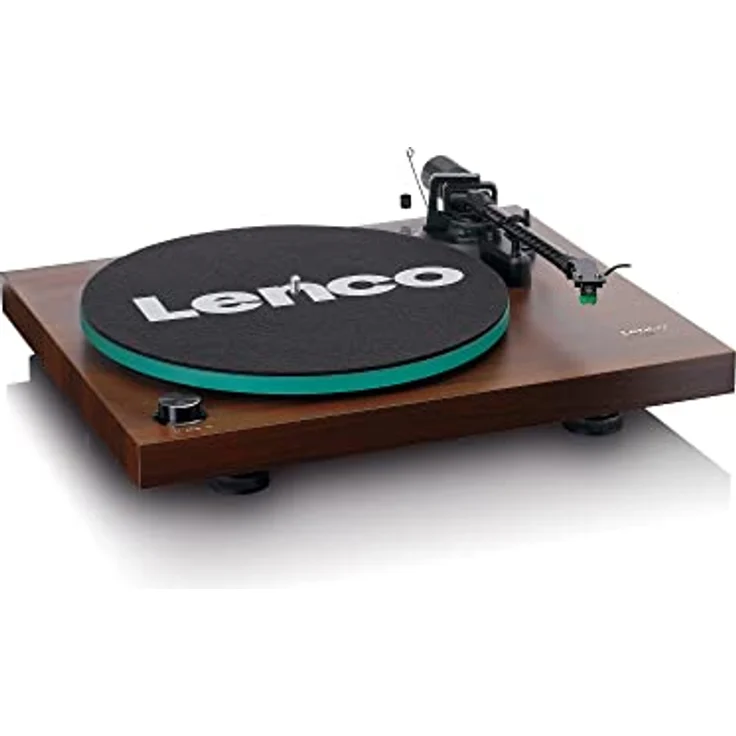 Lenco LBT-225WA - Plattenspieler mit Riemenantrieb, Bluetooth® und Anti-Skating - Schallplattenspieler mit Plattenteller aus Glas - Dunkelbraun – Bild 4