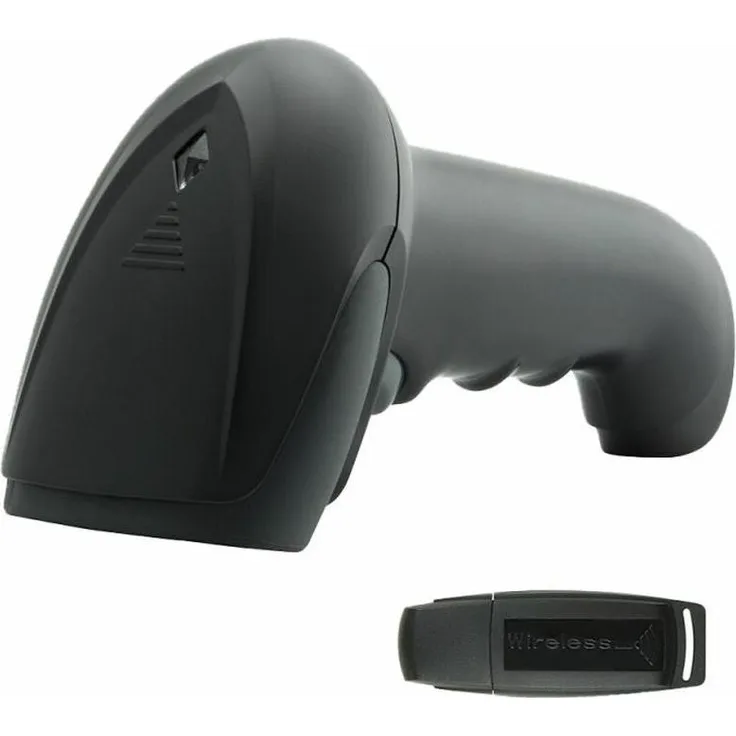Premier MS3-1D RF, Tragbarer Barcode-Scanner mit Laser-Scan-Technologie, kabellos bis 50 m Reichweite, IP54-Zertifizierung, schwarz