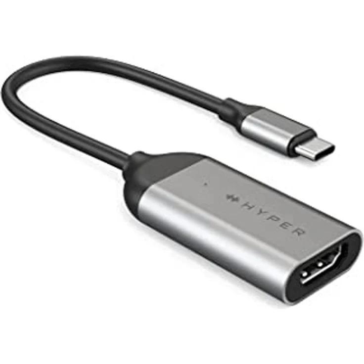 Hyper HyperDrive HD-H8K, USB-C auf HDMI Adapter, 8K 60Hz/4K 144Hz, Edelstahl, inkl. Silikon-Thermohülle – Bild 4
