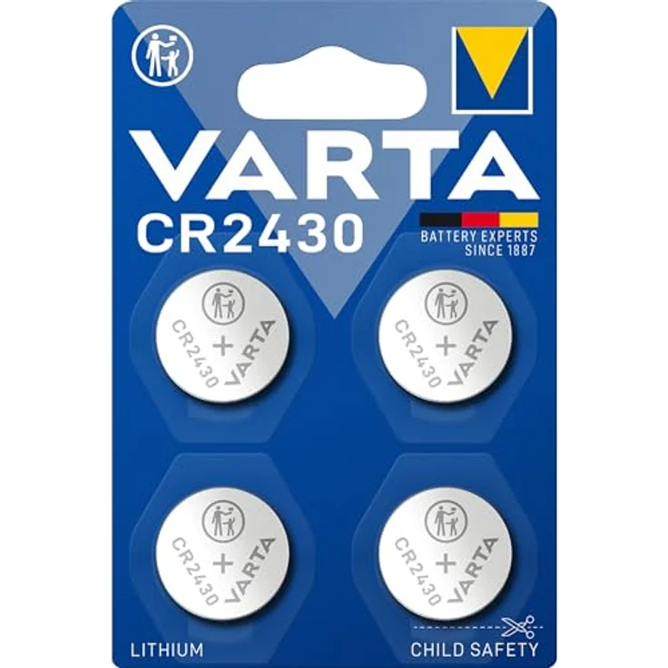 VARTA Varta Knopfzelle CR 2430 3 V 4 St. Lithium VARTA LITHIUM Coin CR2430 Knopfzelle, hohe Energiedichte und gutes Temperaturverhalten – Bild 2
