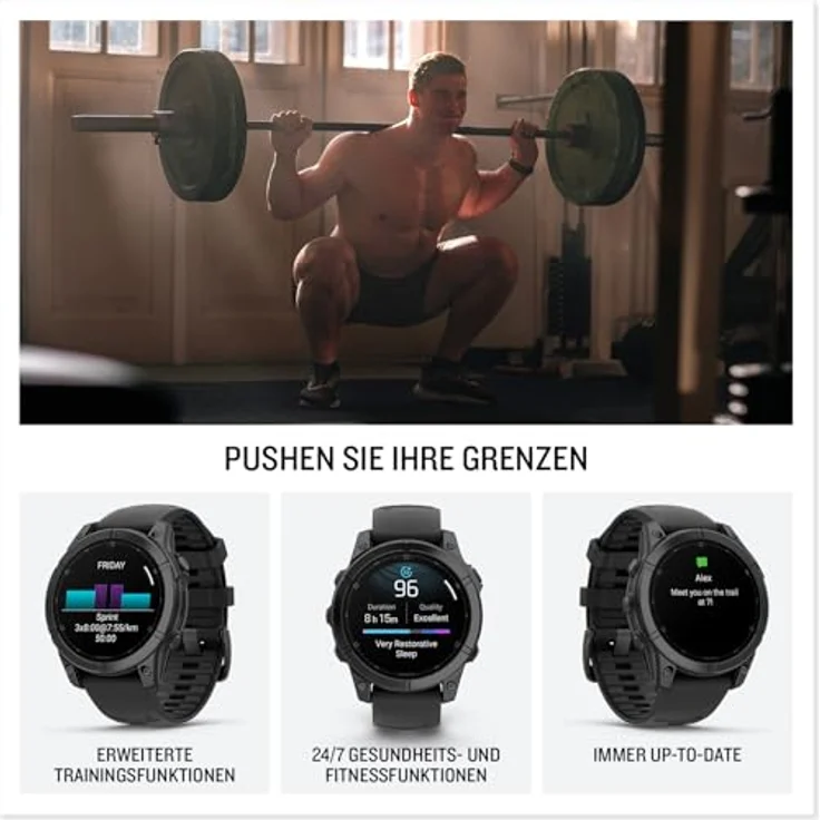 Garmin fēnix E 47mm Multisport-Smartwatch, 1,3" AMOLED Display, Topo-Karten, über 80 Sport-Apps, Music Pay – Bild 4